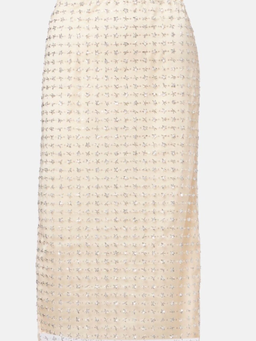 NWT STAUD Ciara beaded sheer tulle midi skirt